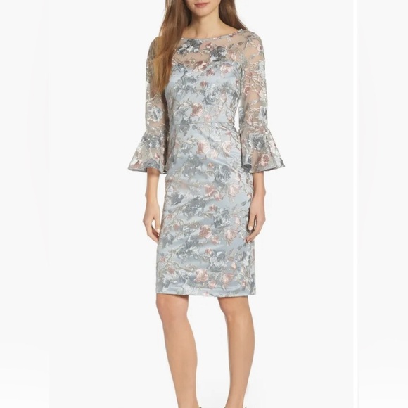 Eliza J Floral Embroidered Sheath Dress size 4 - Picture 1 of 12